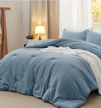 KING SIZE REVERSIBLE COMFORTER SET-BLUE - $25.99