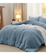 KING SIZE REVERSIBLE COMFORTER SET-BLUE - $478.41 MXN