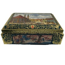 Vintage 1992 Large E Otto Schmidt Tin Biscuit Cookie Box Chest West Germany - £47.21 GBP