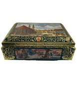 Vintage 1992 Large E Otto Schmidt Tin Biscuit Cookie Box Chest West Germany - £46.93 GBP