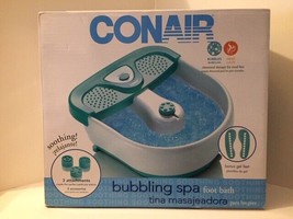 Conair Bubbling Spa Foot Bath 3 Attachments Gel Feet Bubbles Heat - £18.41 GBP