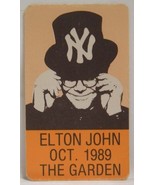 ELTON JOHN - ORIGINAL 1989 TOUR CONCERT CLOTH BACKSTAGE PASS (YANKEES LOGO) - $12.00