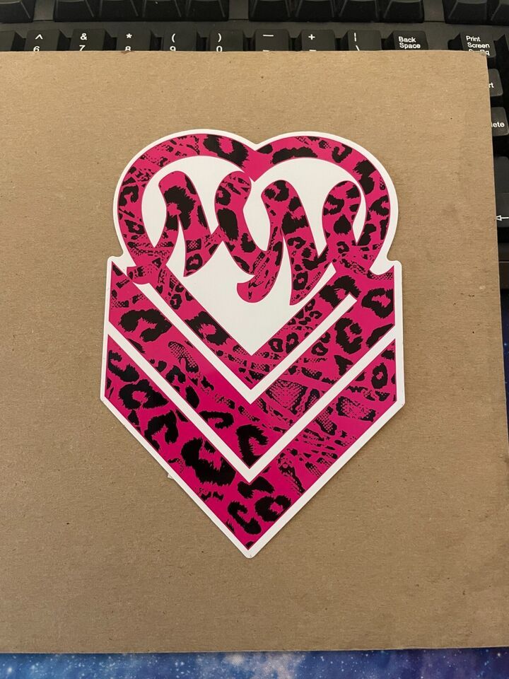 Metal Mulisha Sticker &quot;Wild Girl&quot; Pink Black Cheetah Chevron w/ White Ba... - $2.45