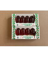Vtg Red C9 Light Bulb 4 Count Christmas Decor Replacement Bulbs IOB - $216.94 MXN
