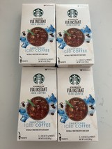 Starbucks Via Instant Sweetened Iced Coffee Lot of 4 Boxes Exp 12/21 - £23.59 GBP