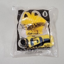 Hot Wheels Toy New #8 Fast Fish Mattel Yellow Car Sealed 2014 McDonald&#39;s - £5.56 GBP