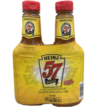 HEINZ 57 SAUCE Use On Chicken Steak  Pork 2 LARGE 20 oz Bottles 2 Pack Dip Grill - $21.04