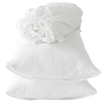 Four Piece Ivory Linen Sheet Set - $7,230.08 MXN