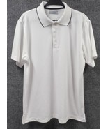 PGA Tour Polo Golf Shirt Mens Large White Waffle Knit Fitted Polyester P... - £17.14 GBP