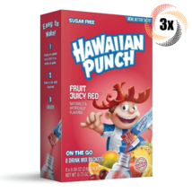3x Packs Hawaiian Punch Juicy Fruit Red Drink Mix | 8 Singles Each | .75oz - $11.27
