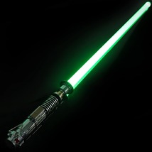 Metal Star Wars Lightsaber Master Replica Obi-Wan Kenobi Base Lit Kids Toy RGB - £151.86 GBP