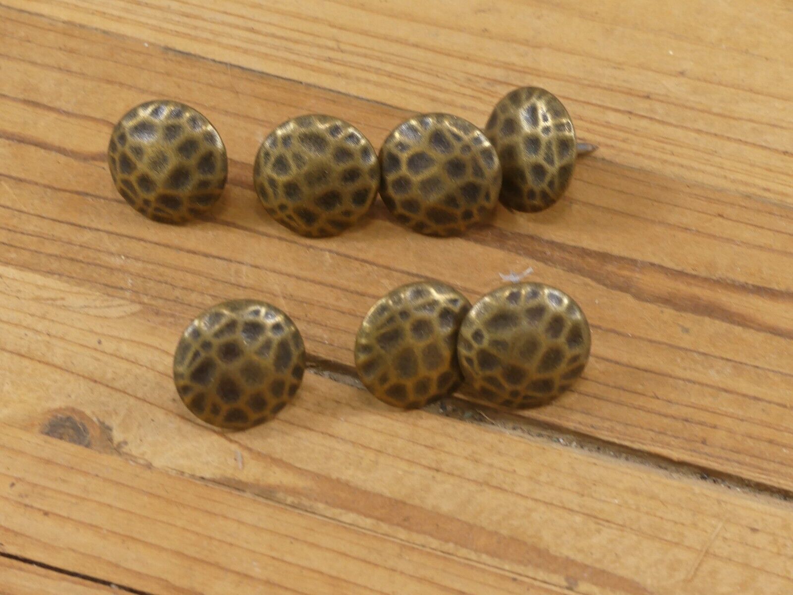 7 Clavos Decorative Nail Antique Brass Color  1&quot; Tacks Furniture Upholstery - $8.99