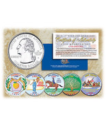 1999 US Statehood Quarters COLORIZED Legal Tender 5-Coin Complete Set w/... - $16.95
