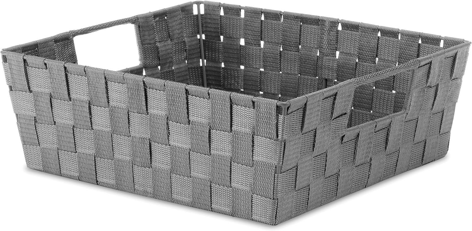 Primary image for Savvy Gray Woven Strap Shelf Tote By Whitmor, Model Number 6581-2711-Sagry.