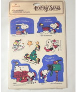 Vtg Sealed Hallmark Snoopy + Woodstock CHRISTMAS HOLIDAY SEALS 32 Sticke... - €19,65 EUR