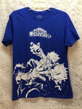 My Hero Academia Men&#39;s Graphic T-shirt Size L Blue Japanese Anime  - $18.55