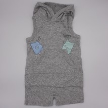 Joe Fresh Baby Gray One Piece Hooded Shortie Romper size 3-6 Months NWT - £8.01 GBP