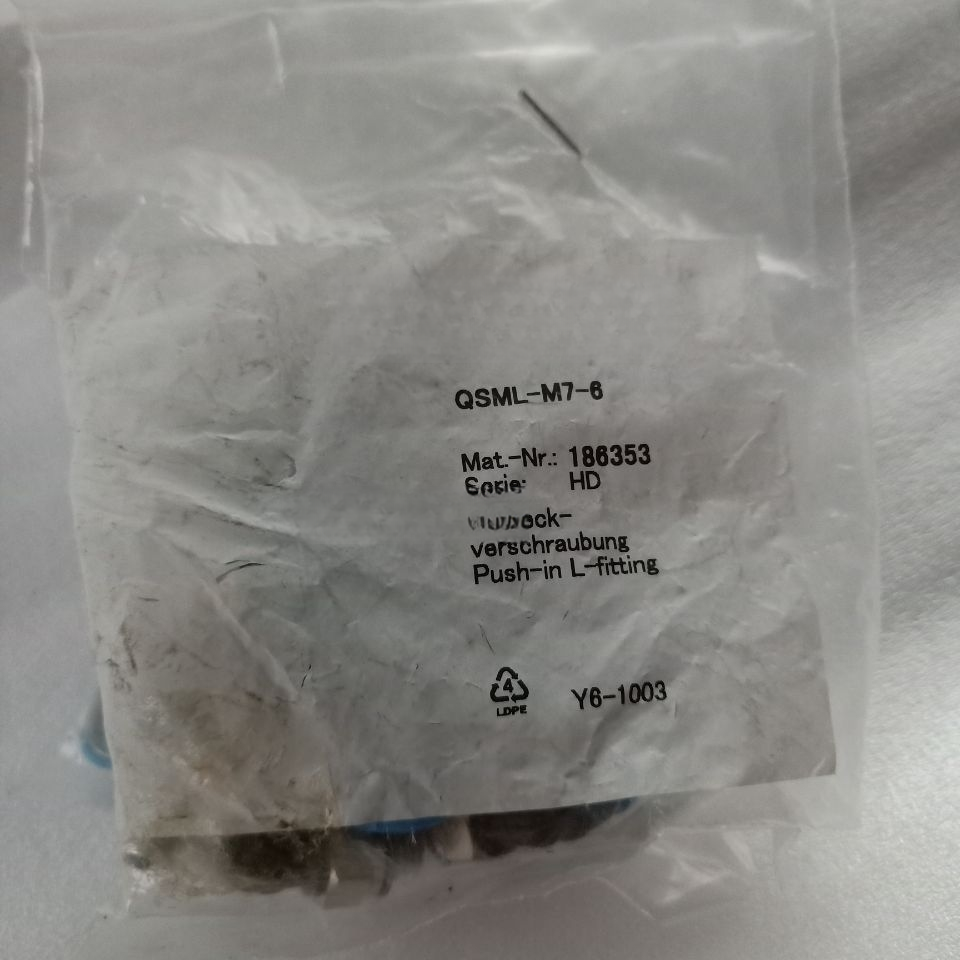For FESTO L-type quick-connect threaded fittings QSML-M7-6 186353 - $43.14