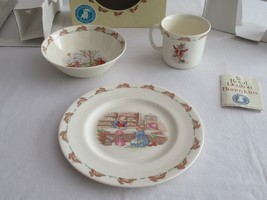 Royal Doulton Bunnykins 3 Piece Children Set Mug Cereal Bowl Plate Rough... - £18.82 GBP