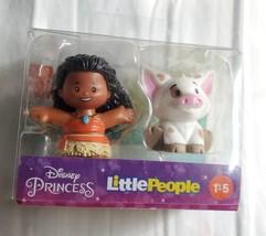 New Fisher Price Little People Disney Princess Moana w/ Pig Pet Pua Toy - £21.49 GBP