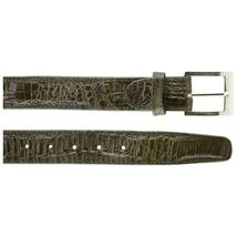 Men's Belvedere Belt Genuine Caiman Crocodile up to Size 44 Olive Style 1999 image 3