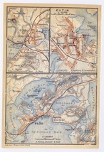 1897 Original Antique Map Of Eutin Ploen / Malente / SCHLESWIG-HOLSTEIN Germany - £13.36 GBP