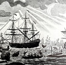 Greenland Whaling Fishery 1926 Nautical Antique Print Whale Hunting DWW4B - $35.14 CAD