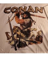 Vintage 2005 White Conan The Barbarian Graphitti Designs T Shirt (NEW) - $61.53 CAD