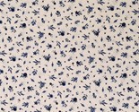 Cotton Blue Flowers French Quarter Small Floral Fabric Print by the Yard... - $14.95