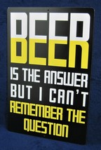 BEER is the Answer - Full Color Metal Sign - Man Cave Garage Bar Pub Wal... - £11.97 GBP