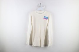 Deadstock Vintage 70s Streetwear Mens XL Thermal Waffle Knit T-Shirt White USA - £54.17 GBP