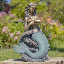 Zaer Ltd. Magnesium-Based Cement Mermaid Statues for Both Indoor and Outdoor Use - £433.15 GBP+