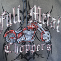 Full Metal Choppers Biker Sweatshirt Hoodie Men XL Throttle Life Gray Di... - $28.02