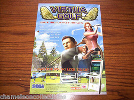 VIRTUA GOLF 2001 ORIGINAL VIDEO ARCADE GAME MACHINE SALES FLYER Retro Vi... - $17.58