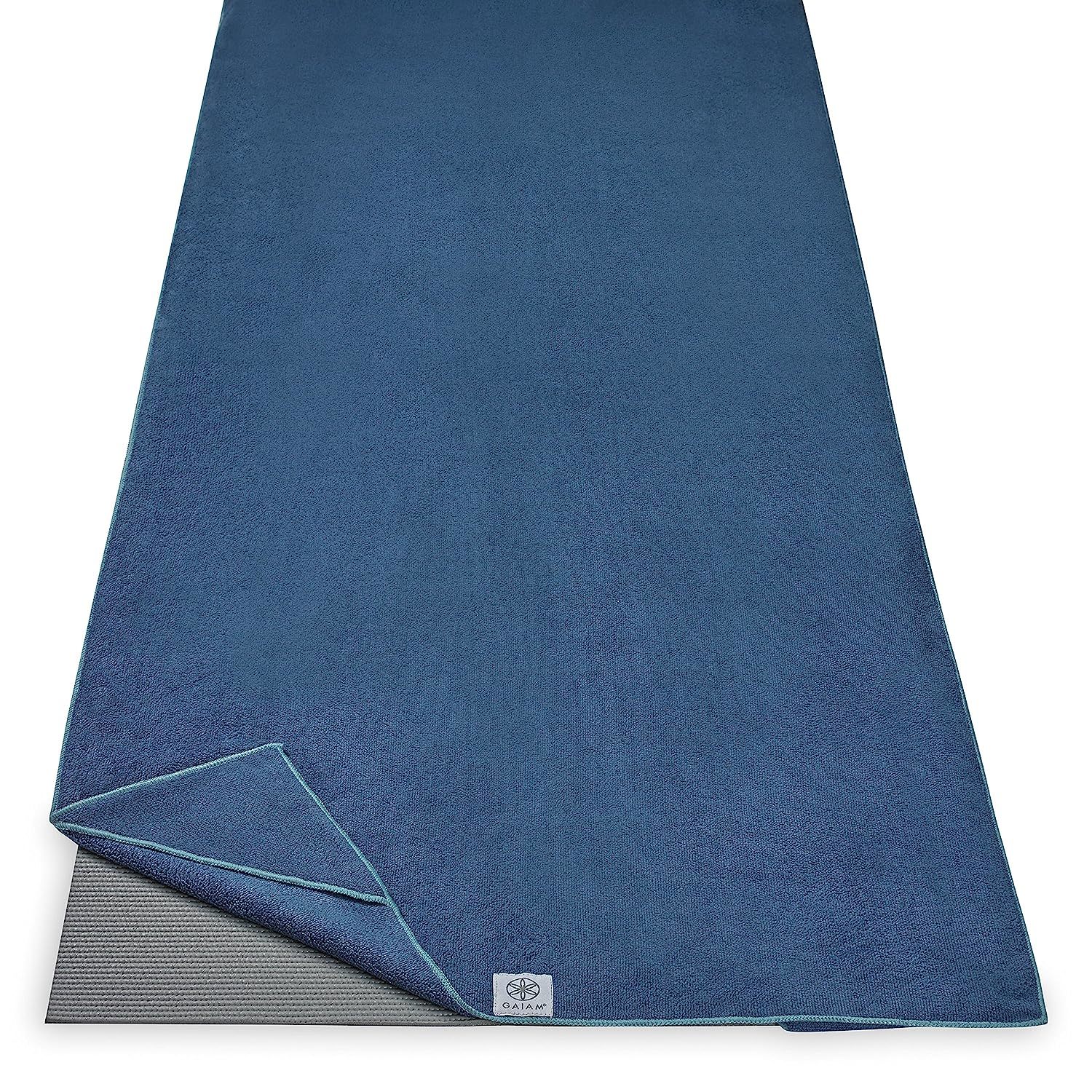 Gaiam Stay Put Yoga Towel Mat Size Yoga Mat Towel (Fits Over Standard Size Yoga  - £38.36 GBP