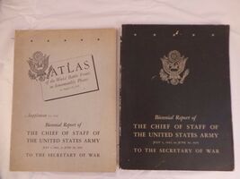 Lot of 2 WWII Biennial Reports of the Chief of Staff of the US Army War ... - $35.00