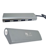 Monoprice Super Speed Plug Gray 4 Port USB-C Hub Power Adapter for Lapto... - $12.56