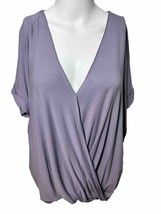 New Excuse Me I Have To Go Women’s Small Purple Wrap Tee Shirt Top - AC - £11.25 GBP