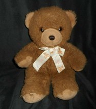 17&quot; VINTAGE UNIPAK BROWN BABY TEDDY BEAR W/ BOW STUFFED ANIMAL PLUSH TOY... - $38.00