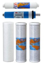 All Made In USA Complete Reverse Osmosis Replacement Water Filter Set 5 pcs w/Fi - £64.89 GBP