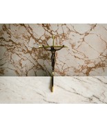 Vintage Jesus On Cross Crucifix Wall Hanging Religious 10” INRI Brass Go... - $518.44 MXN