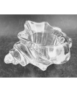Avon Clear Glass Sea Shell Shaped Tea Light Votive Candle Holder - $12.00
