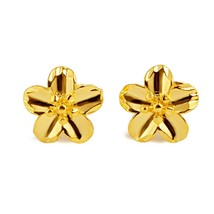 VAMOOSY Wedding Original 24K Gold Stud Earings Helix Flower Exquisite Shape Pier - £7.24 GBP