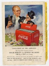 Edgar Bergen &amp; Charlie McCarthy Coca Cola Magazine Ad 1950 - £7.91 GBP