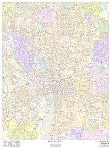 Central Columbus, Ohio Laminated Wall Map (Portrait) (MSH) - £147.58 GBP