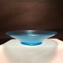 Fenton 10in Celeste Blue Shallow Bowl Flared 1920&#39;s Antique Art Glass  - £19.74 GBP