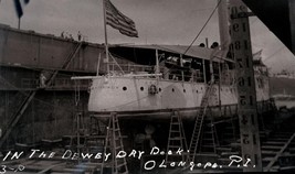VINTAGE NEGATIVE; THE USS WILMINGTON IN DEWEY DRY DOCK; OLONGAPO, PHILIP... - $34.95
