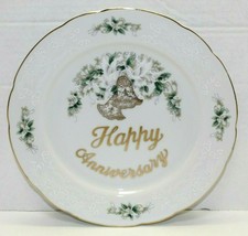 Vintage Lefton Silver Trim Porcelain Happy Anniversary Doves Decorative ... - £17.90 GBP