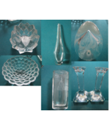 Orrefors Sweeden Crystal Vase Candle Holder Paperweight Egg Etched Pick ... - $47.39 CAD+