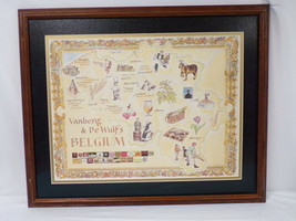 Vanberg &amp; Dewulf Beer Map of Belgium 23x28&quot; Framed Poster Art - £116.76 GBP